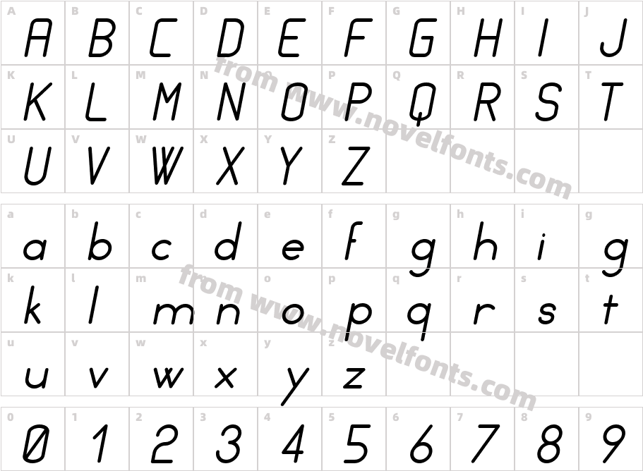 Focus-MediumItalicCharacter Map