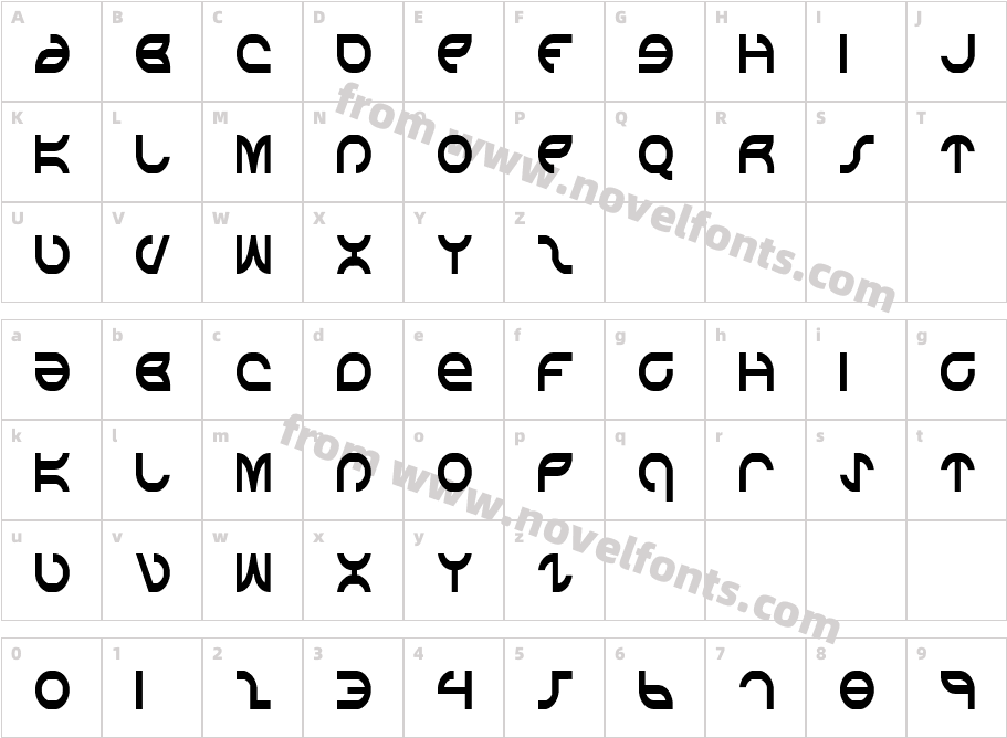 Aetherfox CondensedCharacter Map