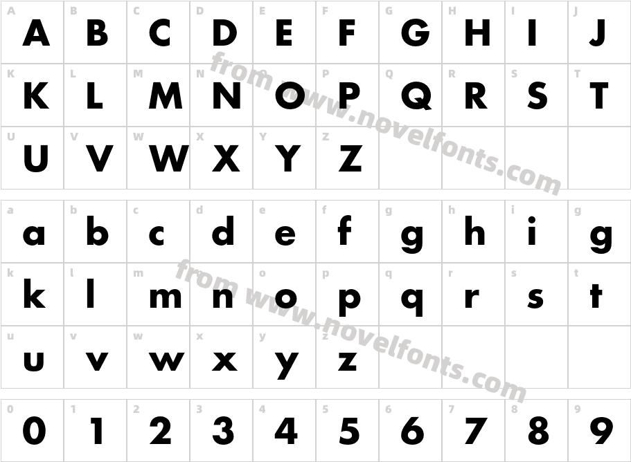 FortuneC-BoldCharacter Map