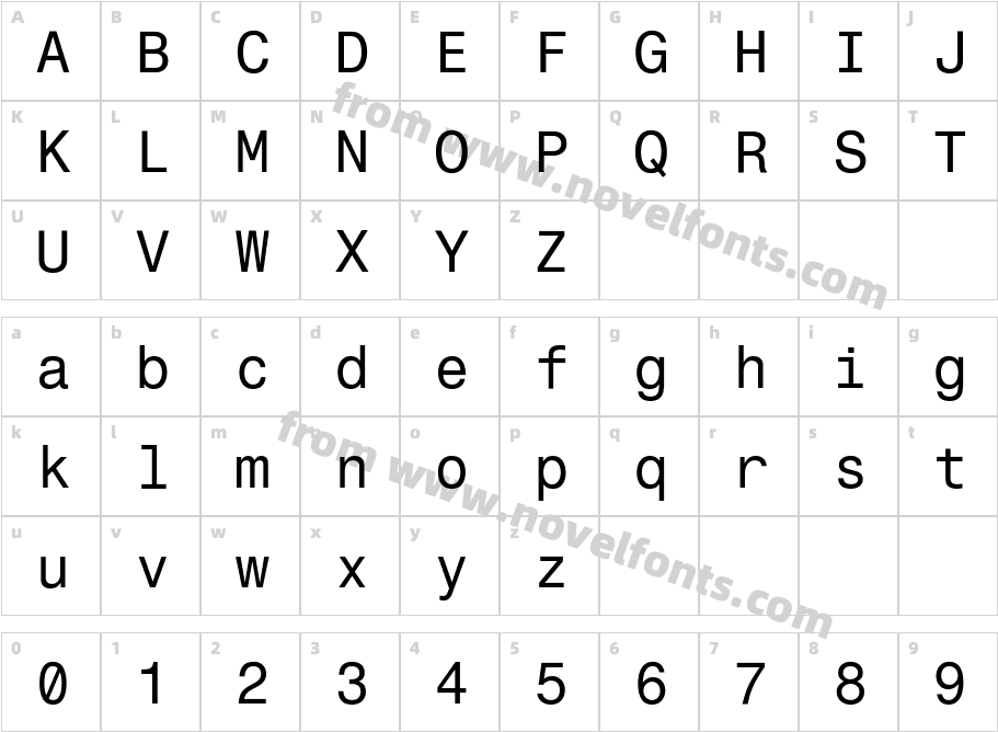 Fragment Mono RegularCharacter Map