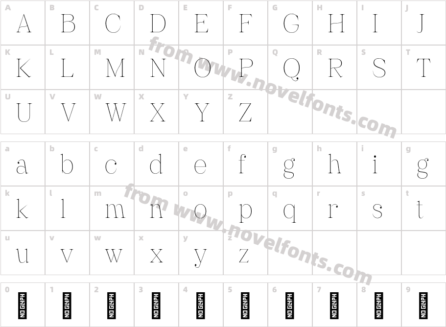 Franche RegularCharacter Map