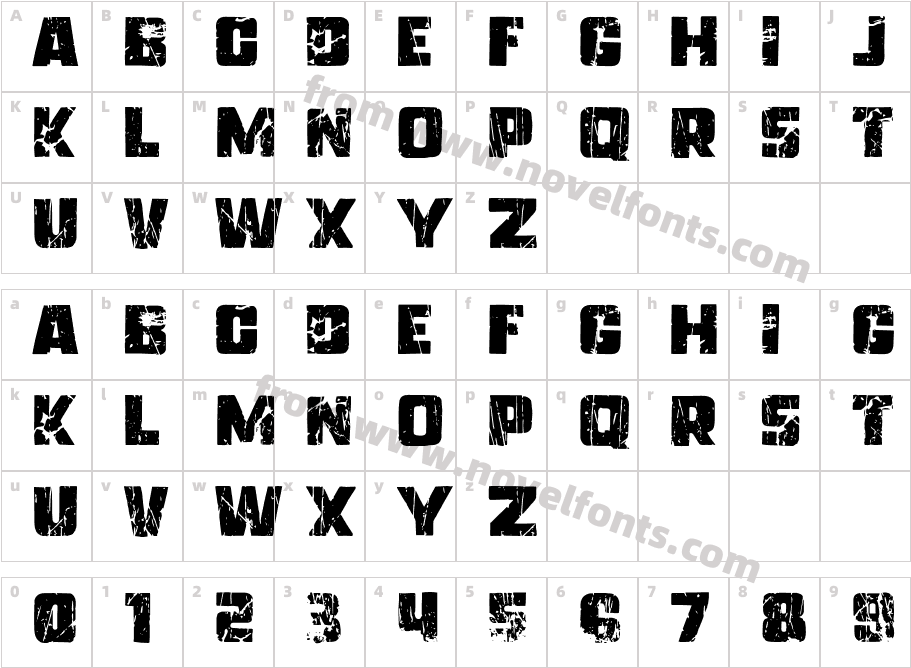 Freedom45Character Map