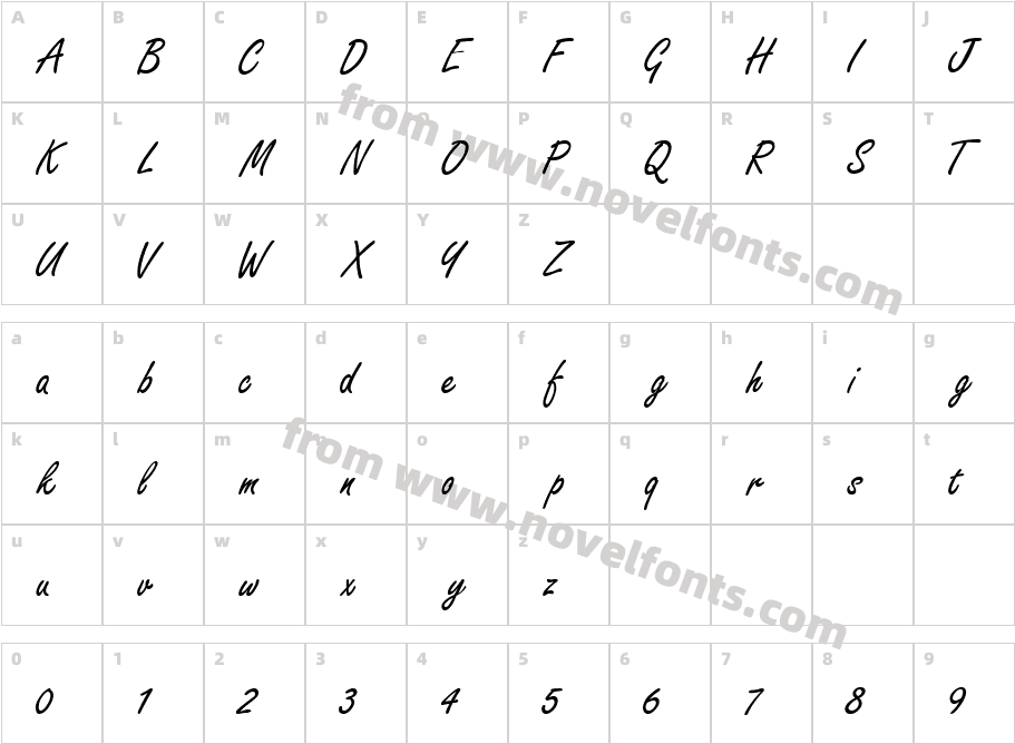 Freestyle-ScriptNormalCharacter Map