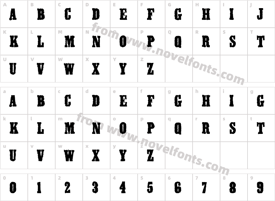 Frontier TownCharacter Map