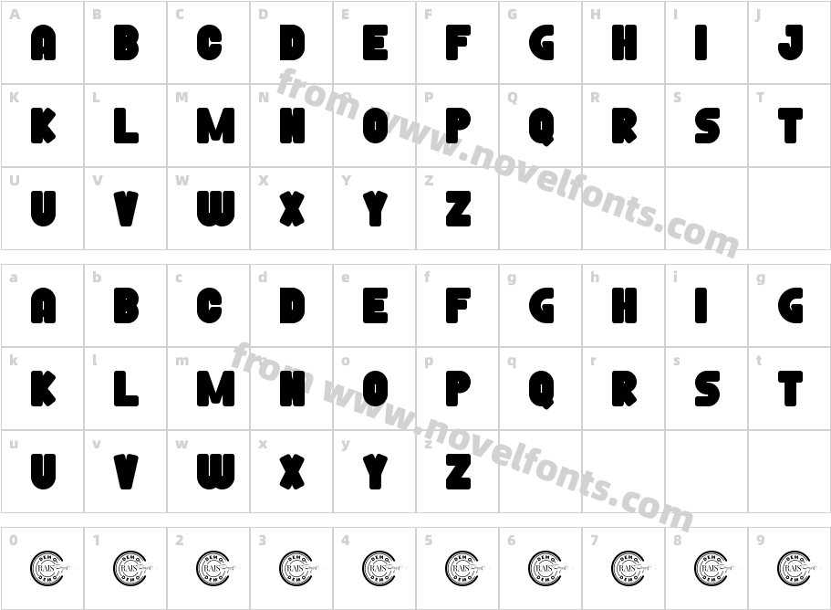 Fullday Demo BoldCharacter Map