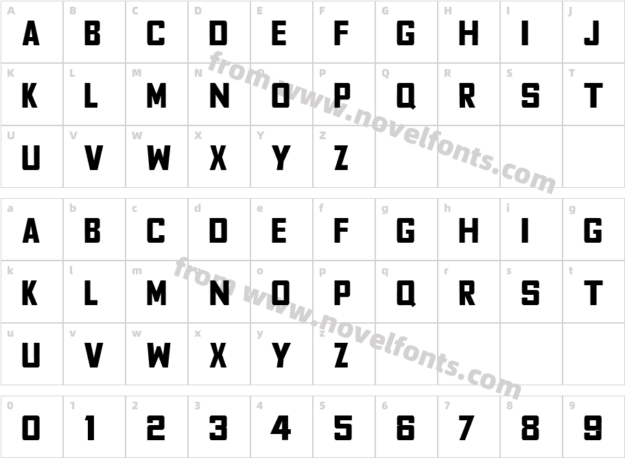 Fyodor-BoldCharacter Map