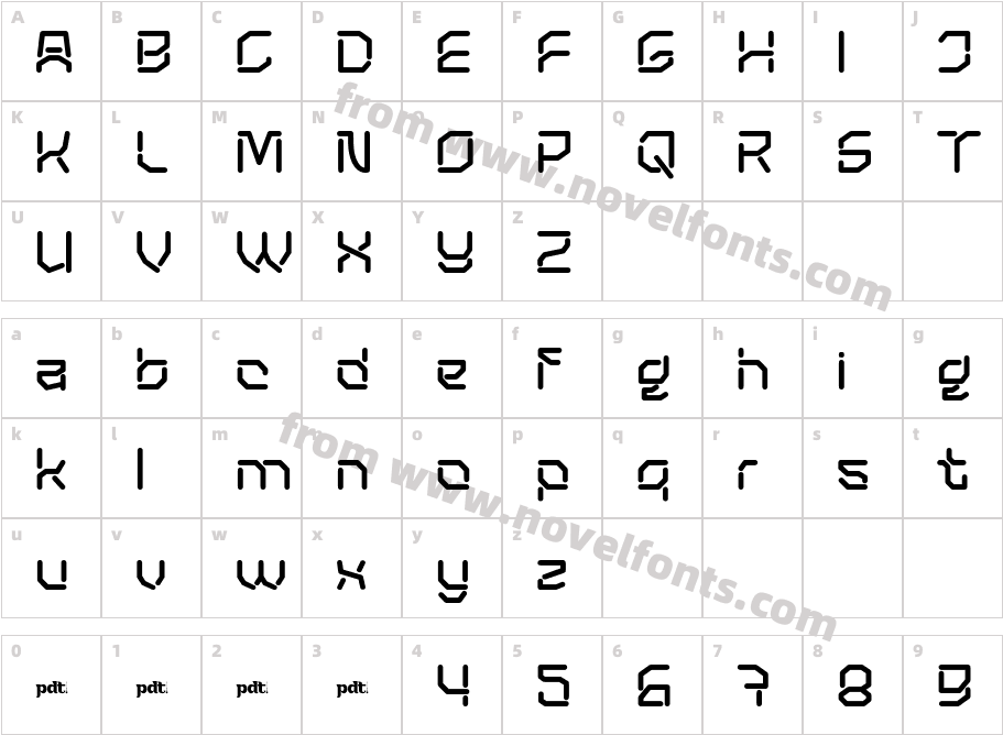 GOBAHTRIAL RegularCharacter Map