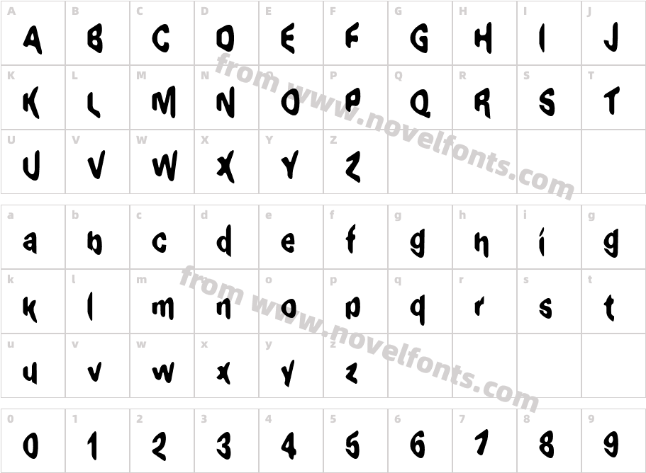 Exaggerate (BRK)Character Map