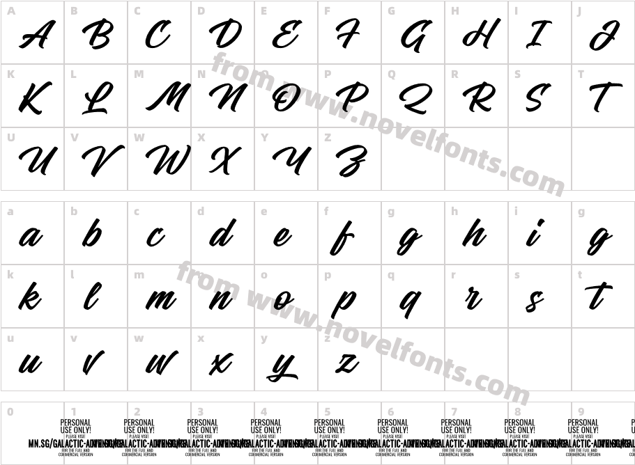 Galactic Adventure PERSONAL RegularCharacter Map