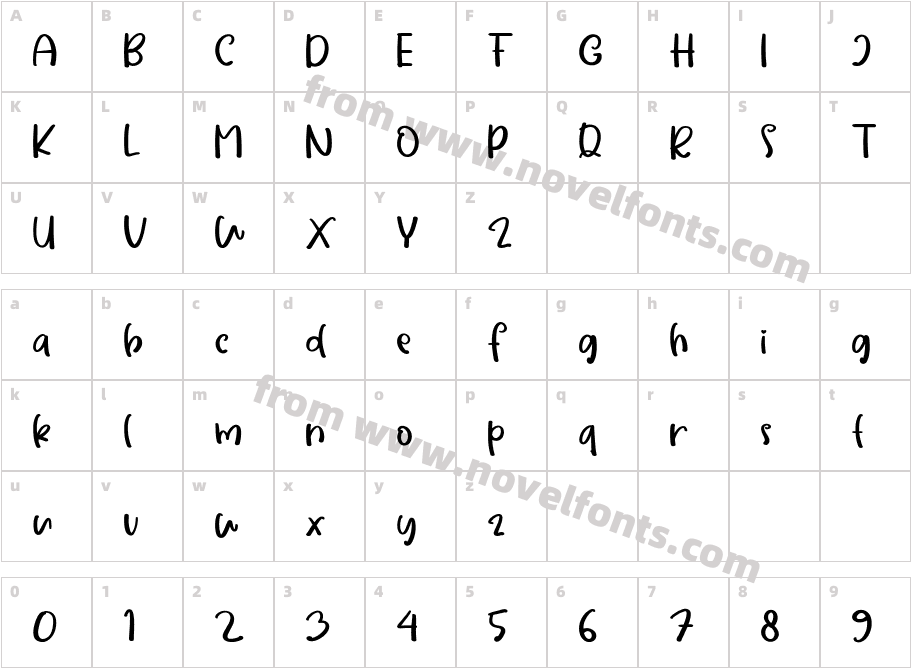 GalantineCharacter Map