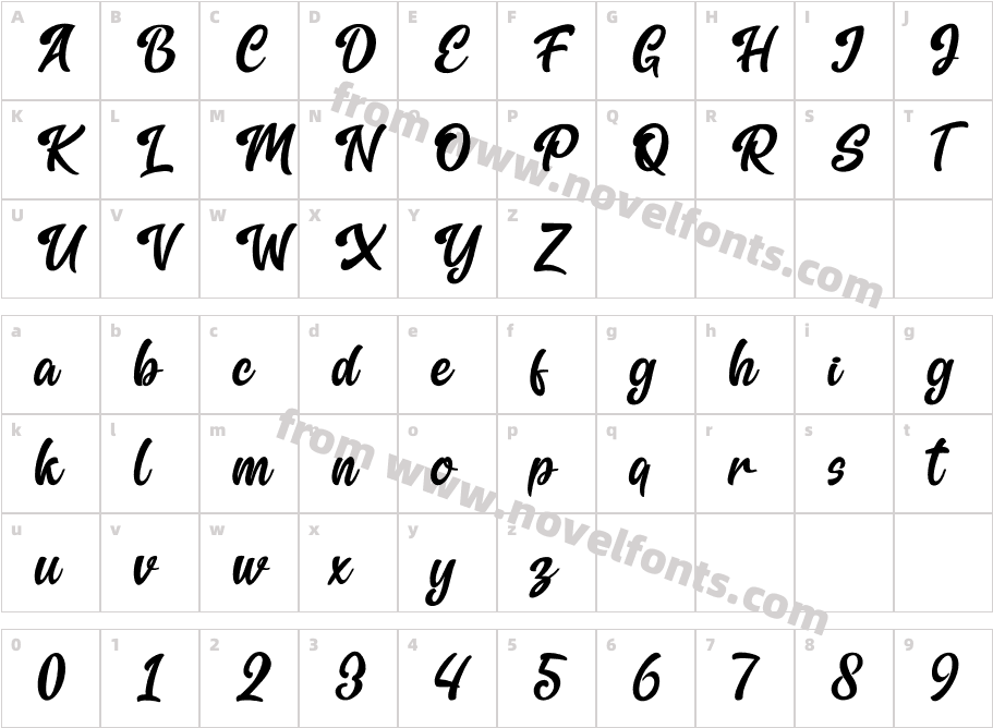 GaluihScriptRegularCharacter Map