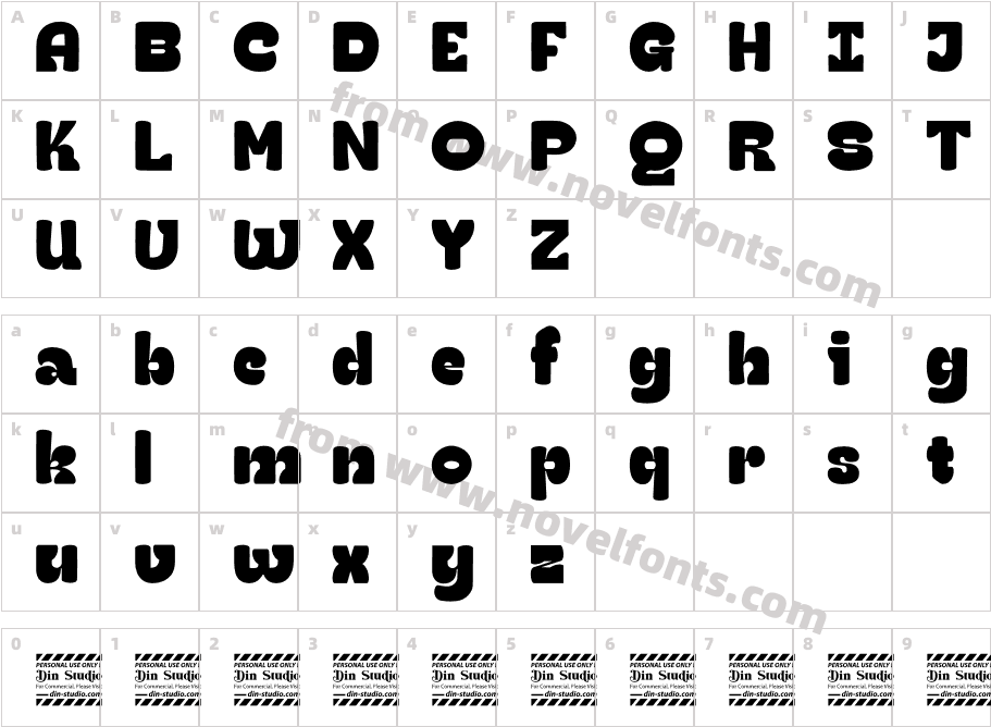 Gamby Regular Personal UseCharacter Map