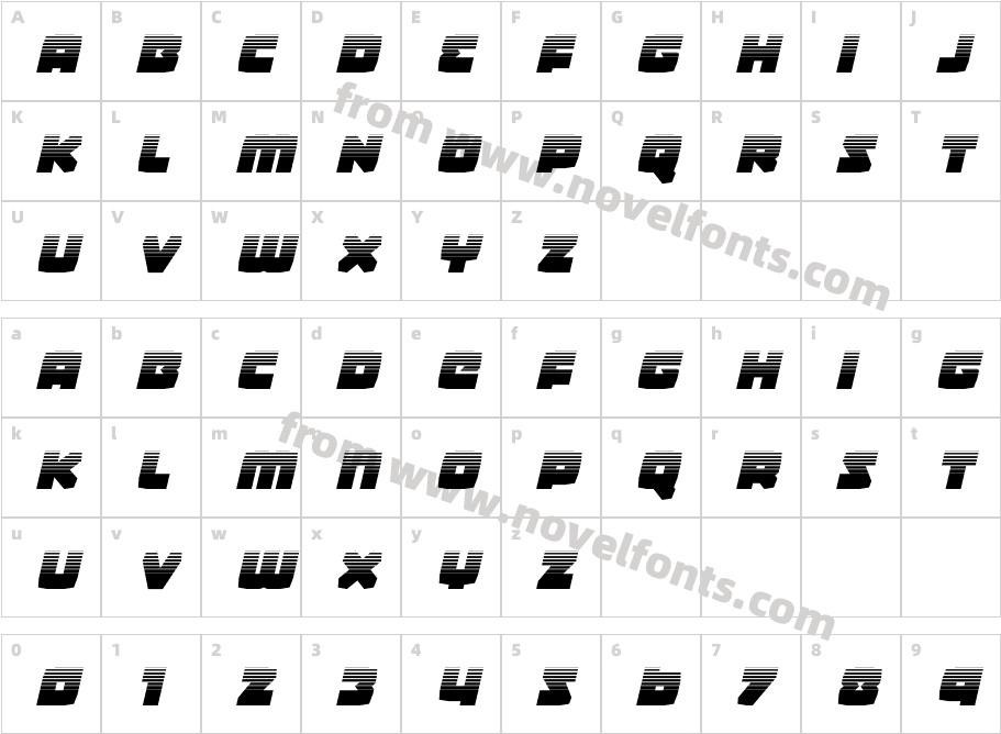 Gamer Spot Halftone ItalicCharacter Map