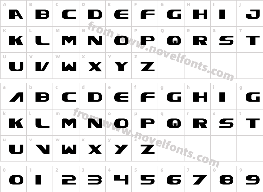 ExcelsiorCharacter Map