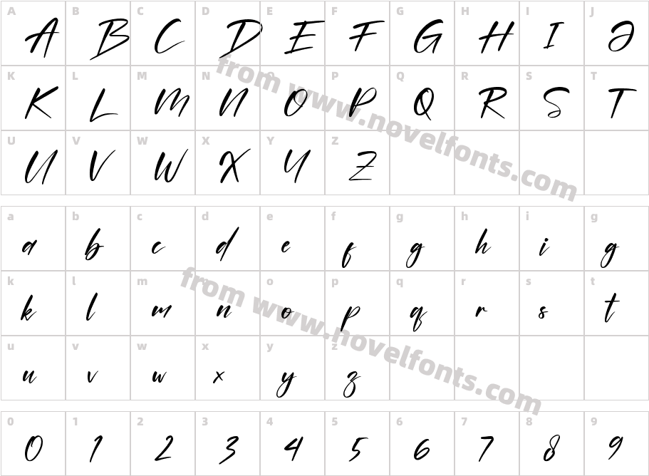 Ganboster (Demo)Character Map