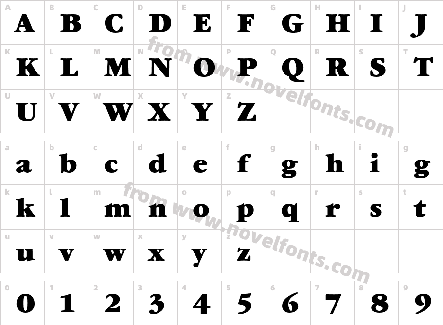 GaramondBookA-BoldCharacter Map