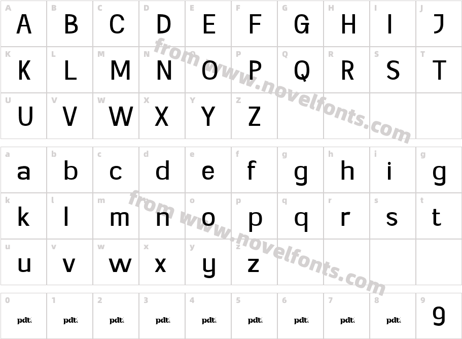 Genia LightCharacter Map