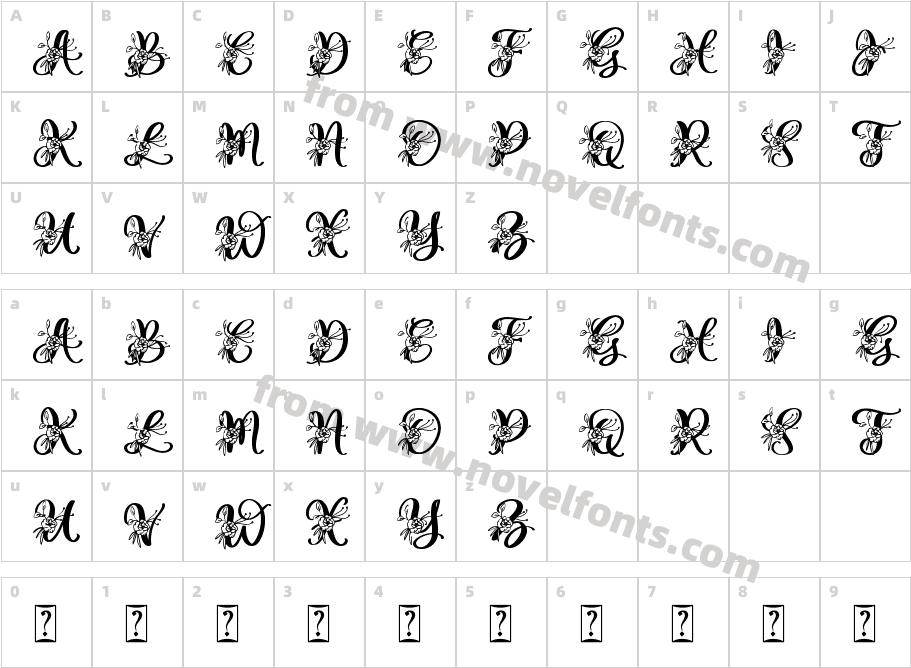 Gesya MonogramCharacter Map