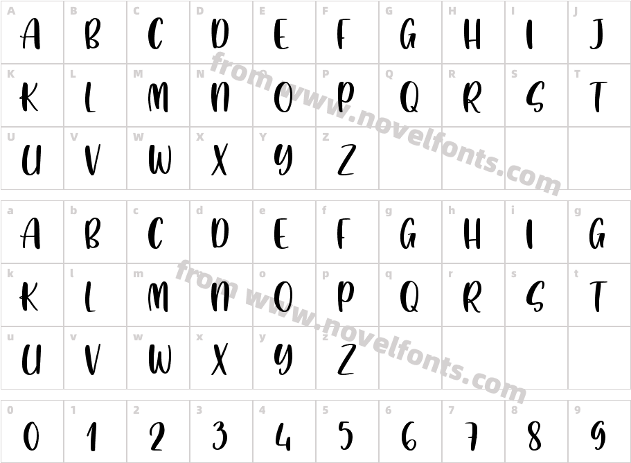 Gesya SlabCharacter Map