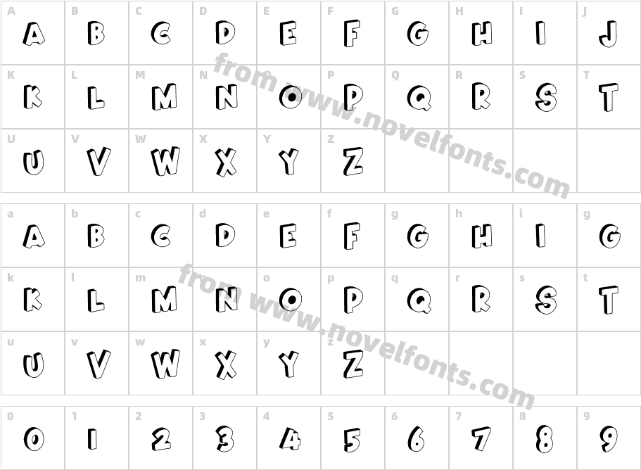 GhiboTalkRegularCharacter Map