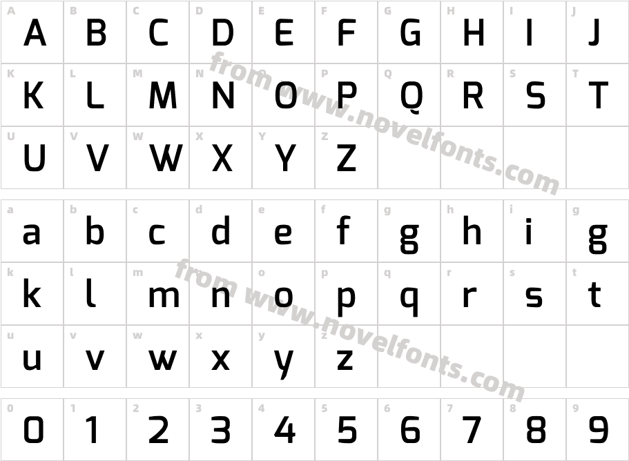 Exo Demi BoldCharacter Map