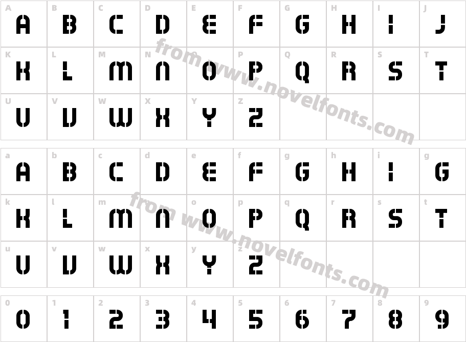 ExostencilCharacter Map