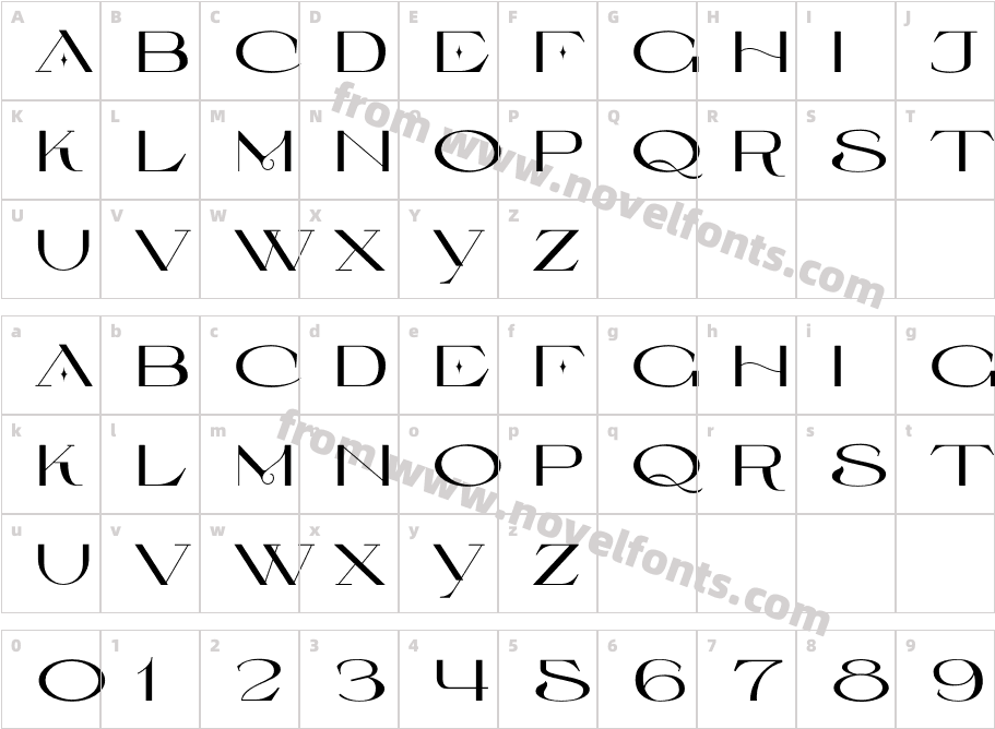 Gloriance Personal UsedCharacter Map