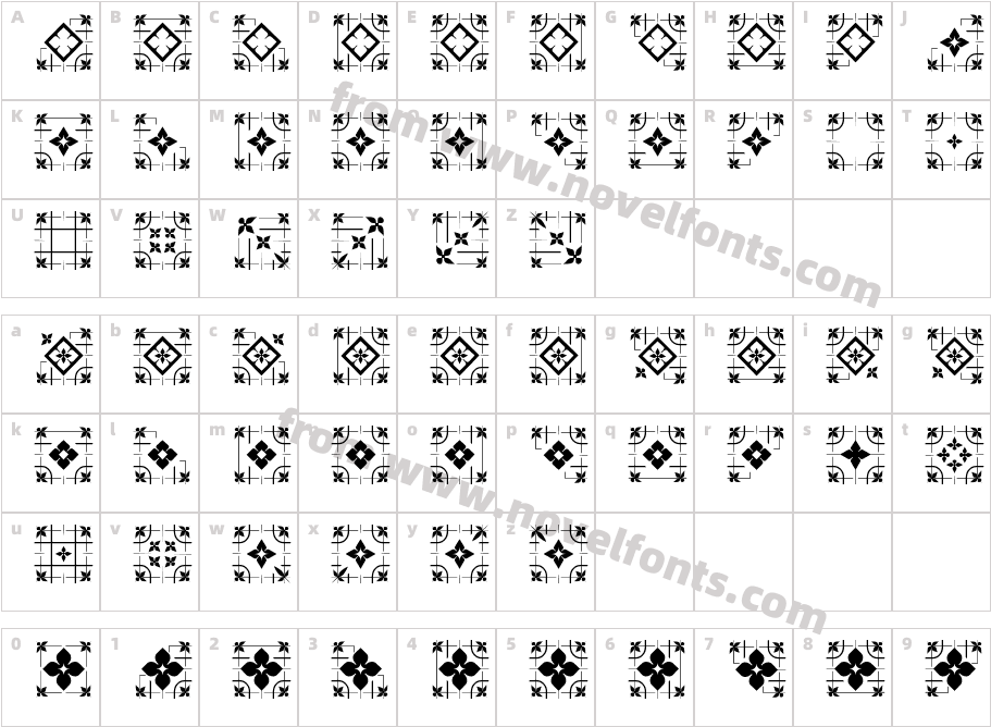 GlukFrames05Character Map