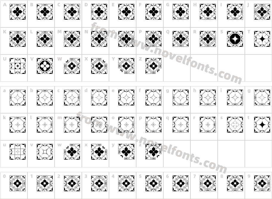 GlukFrames06Character Map