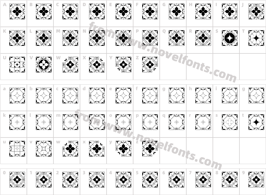 GlukFrames06Character Map