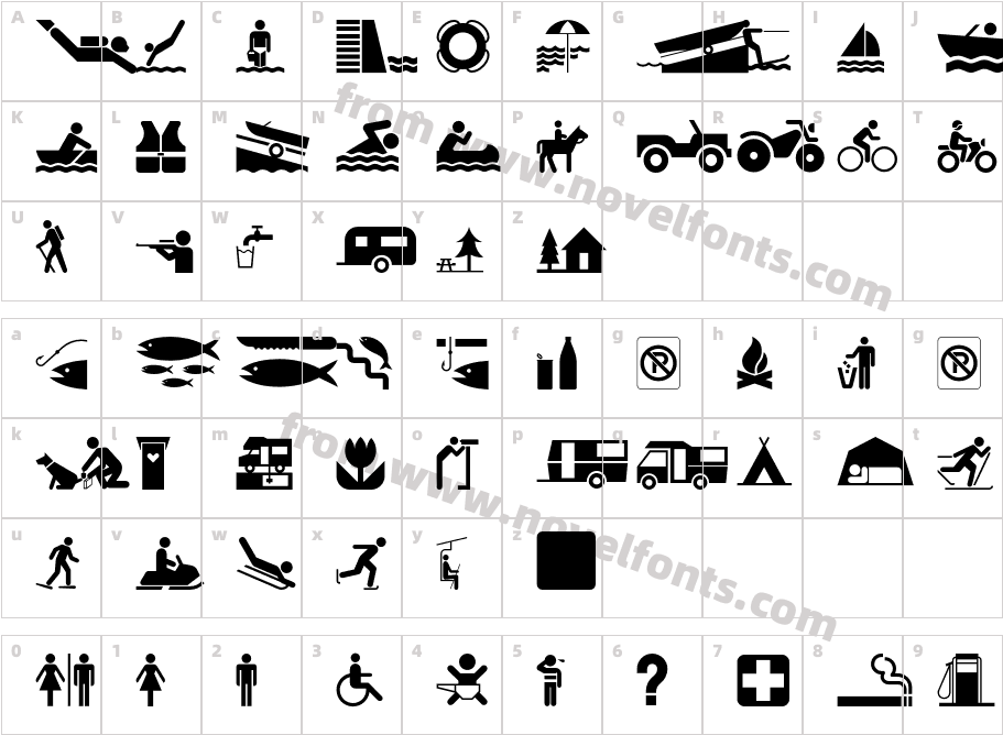 GlyphyxTwoNFCharacter Map