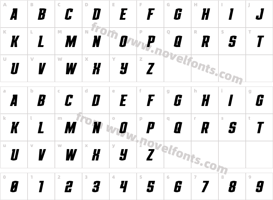 Gold Ingots Compact ItalicCharacter Map