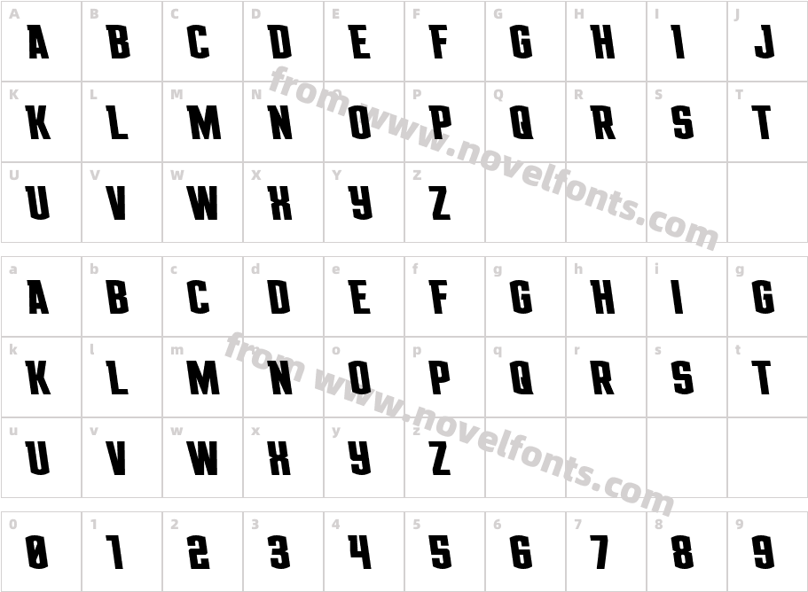 Gold Ingots Semi-LeftalicCharacter Map