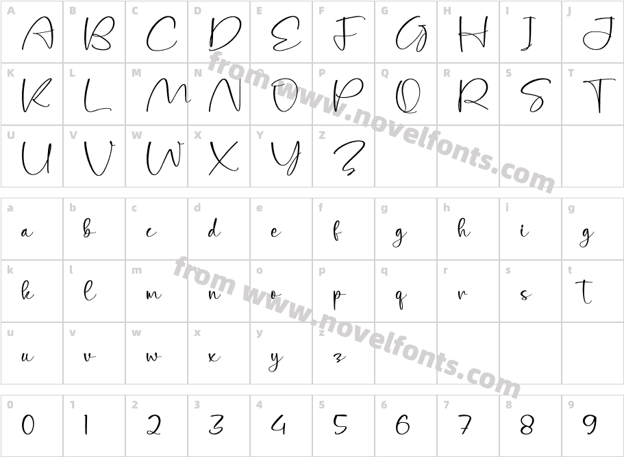 Gold StampCharacter Map