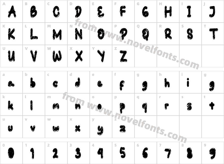 Gomena SketchCharacter Map