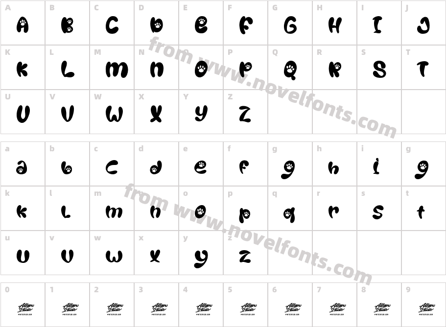 Good Pawoo DisplayCharacter Map