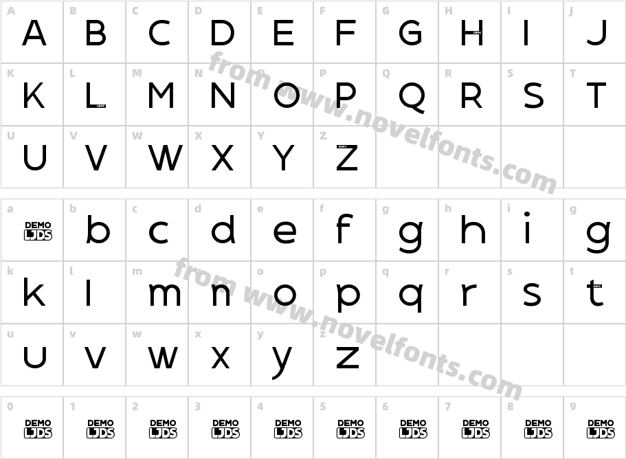 Gospel Sans Light DEMOCharacter Map