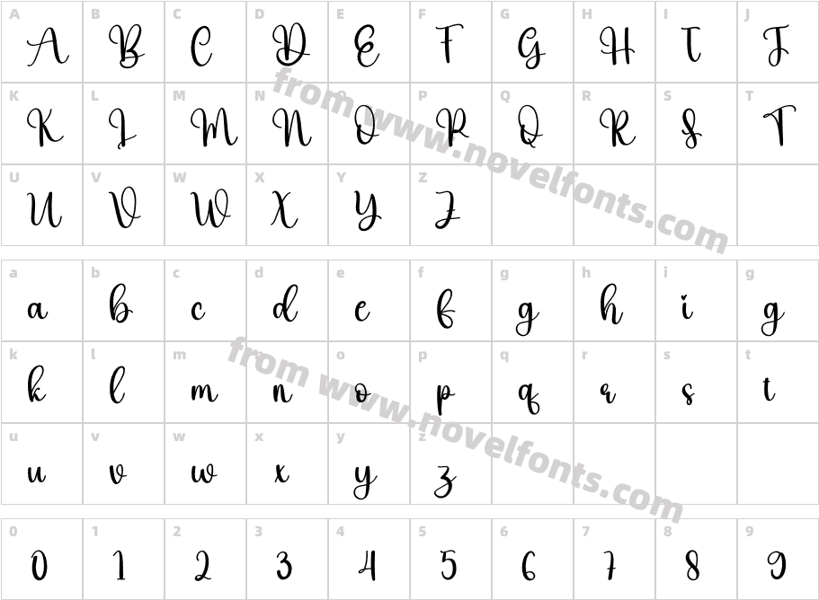 AfroRegularCharacter Map