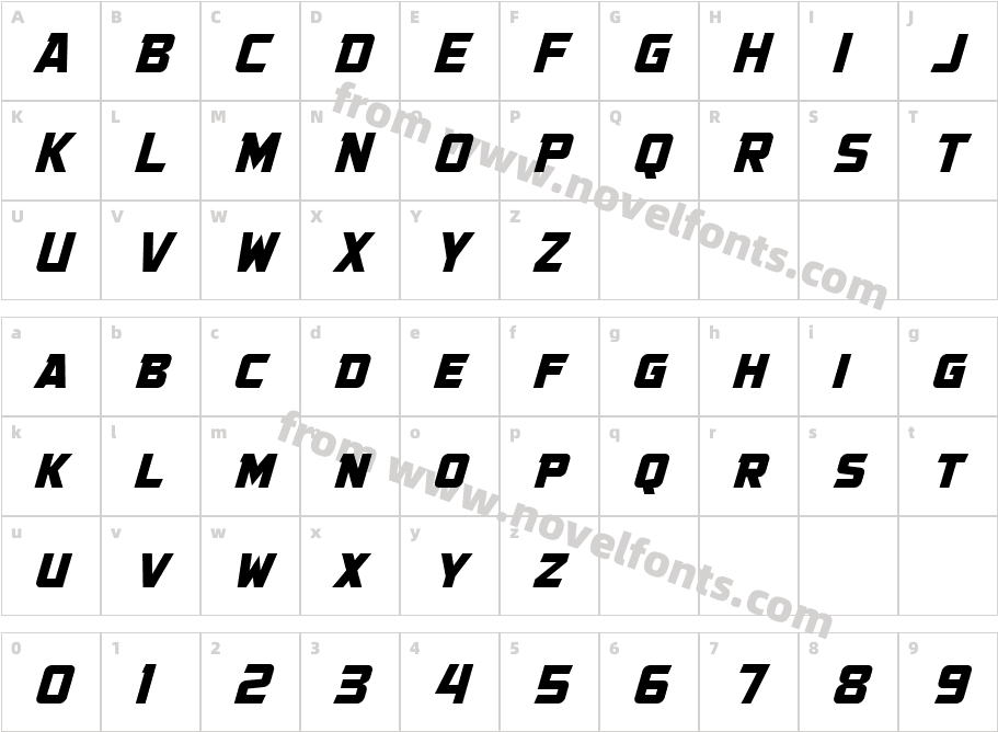 GovernmentAgentBB-ItalicCharacter Map