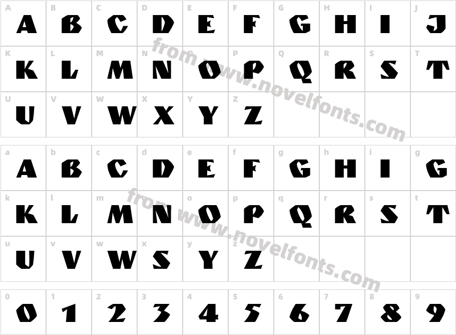 GraniteCharacter Map