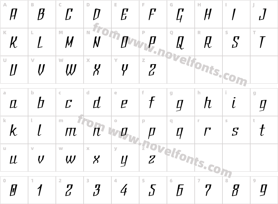 Granténa WideCharacter Map