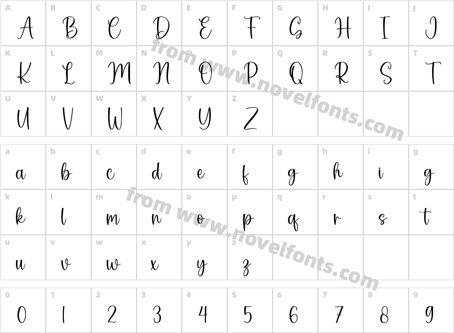 GreenfieldRegularCharacter Map