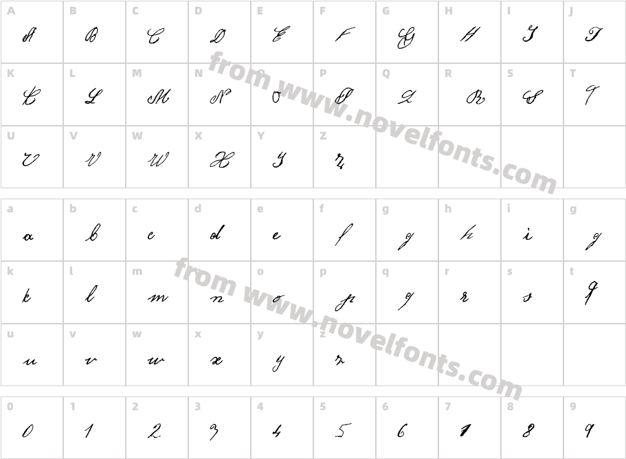 Gregoria RegularCharacter Map