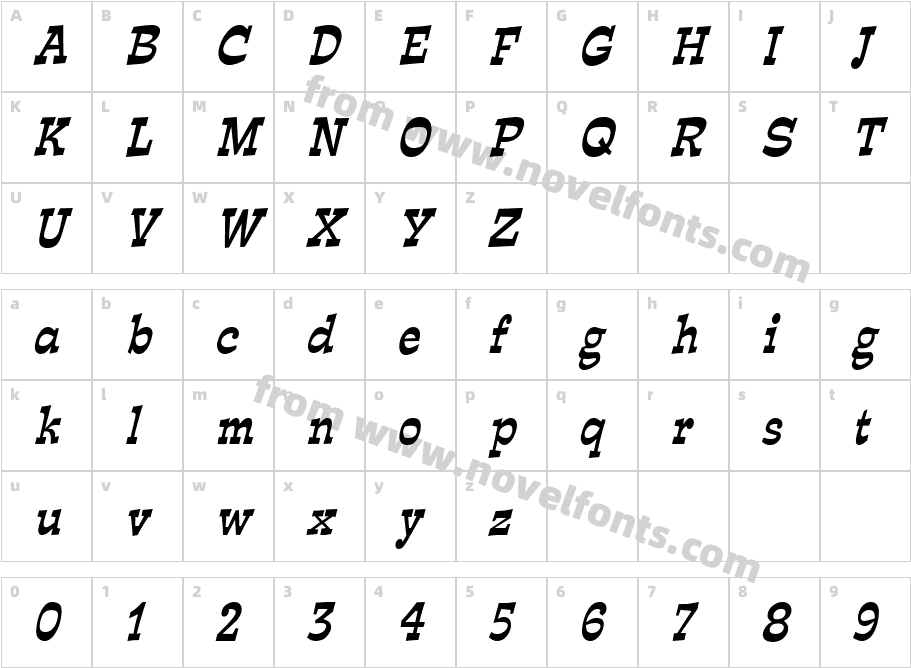 Expose Thin CondensedCharacter Map