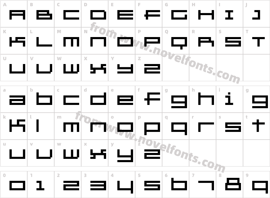 GridExercise-BoldCharacter Map