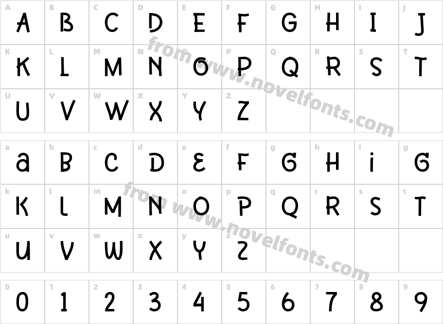 GrinkoCharacter Map