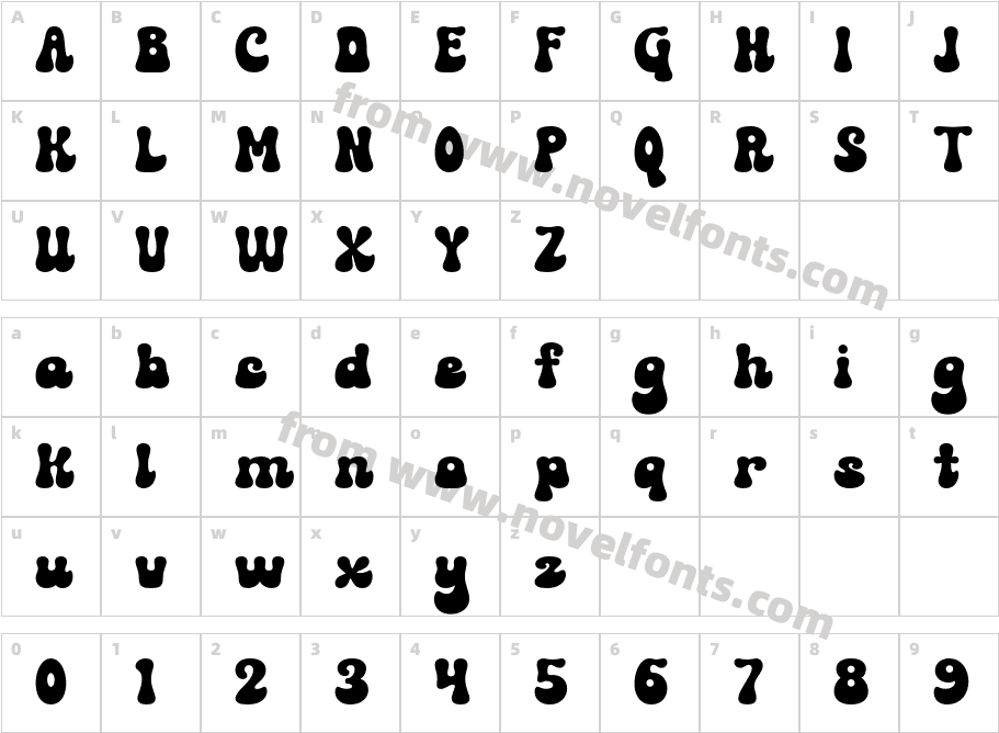 Gromvies RegularCharacter Map