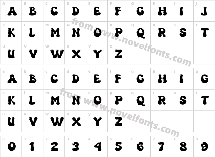 Grooven ShineCharacter Map