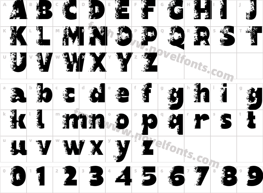 GrungeRegular-WyBdGCharacter Map