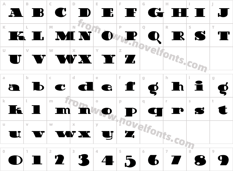 GuinnessExtraStoutNFCharacter Map